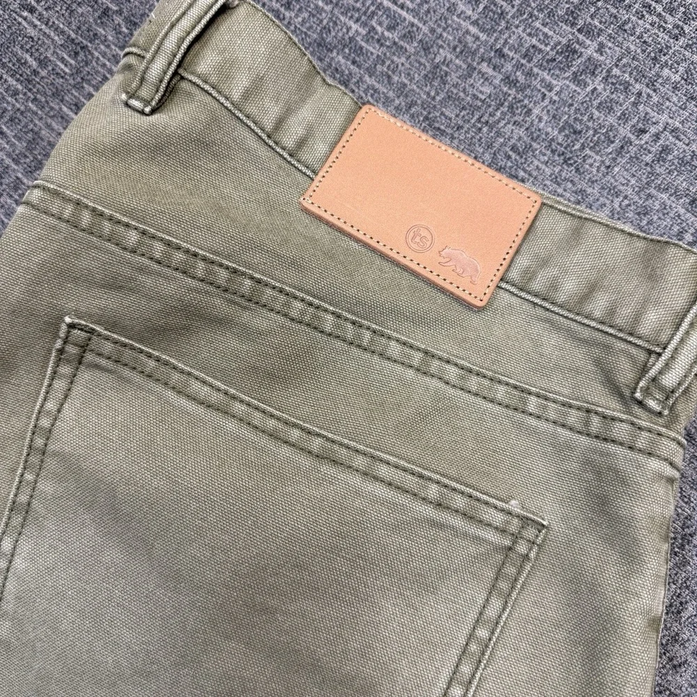 Taylor Stitch Democratic Foundation Pant Mens 38 Olive Organic Cotton Chino